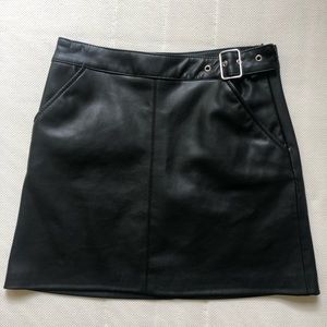 Zara Faux Leather Mini Skirt XS